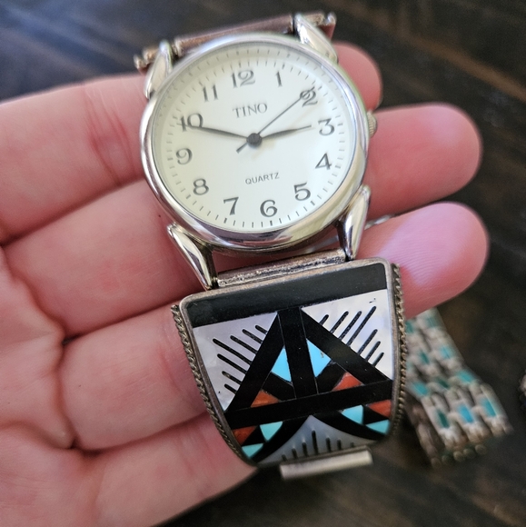 Amazing Vintage Sterling Silver Zuni Watch - Picture 11 of 15